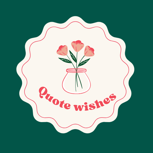 "Green logo with red text and a flower design, representing a website dedicated to inspirational wishes and quotes."